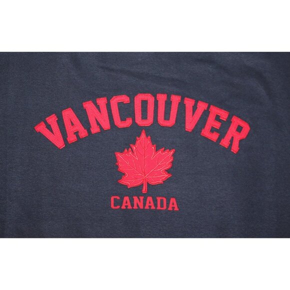 nwot VANCOUVER Canada Embroidered Crewneck Fleece Sweatshirt in Navy, Unisex XXL - Picture 4 of 9